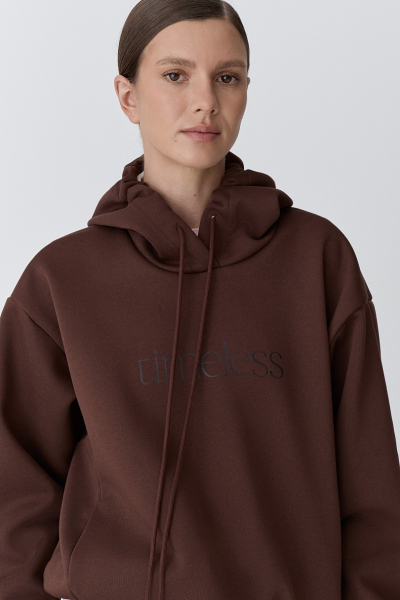 Худи утепленный essentials Ricoco, цвет: шоколадный, 7027/2 купить онлайн