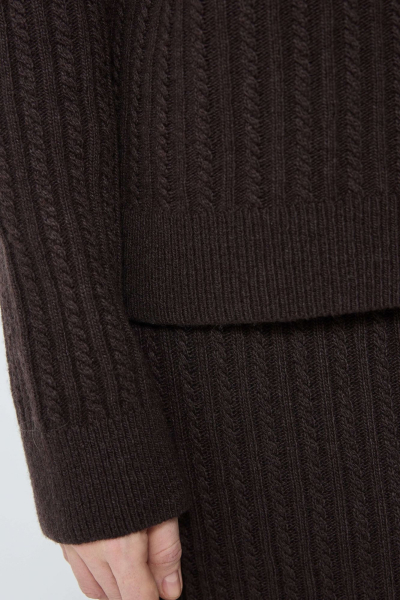 Костюм в косы из смесового кашемира AROUND, цвет: темно-коричневый, 2911_14C23 купить онлайн