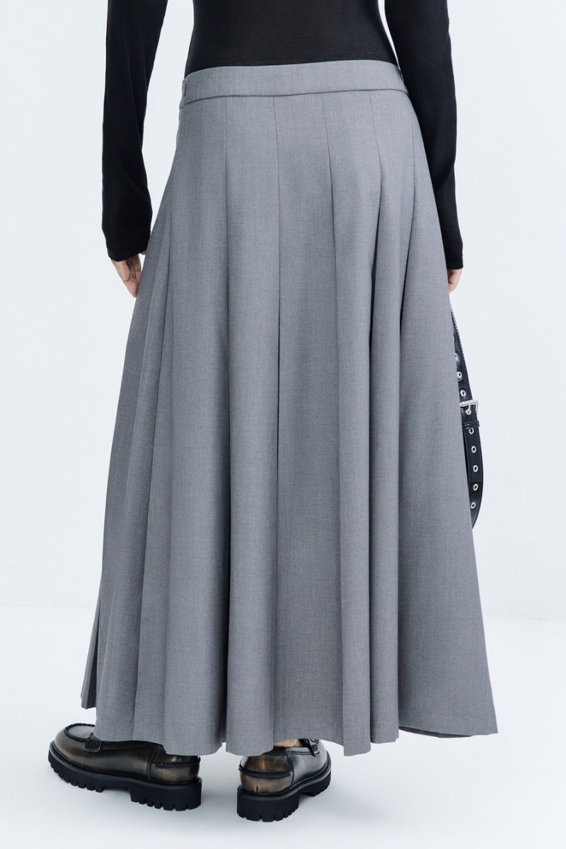 Юбка-миди со складками TOPTOP, цвет: серый, TT.071.15844.800 купить онлайн