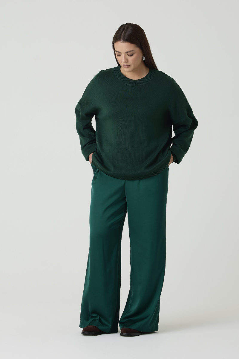 Джемпер вязаный с круглым вырезом 4forms, цвет: изумруд, 000019810 купить онлайн