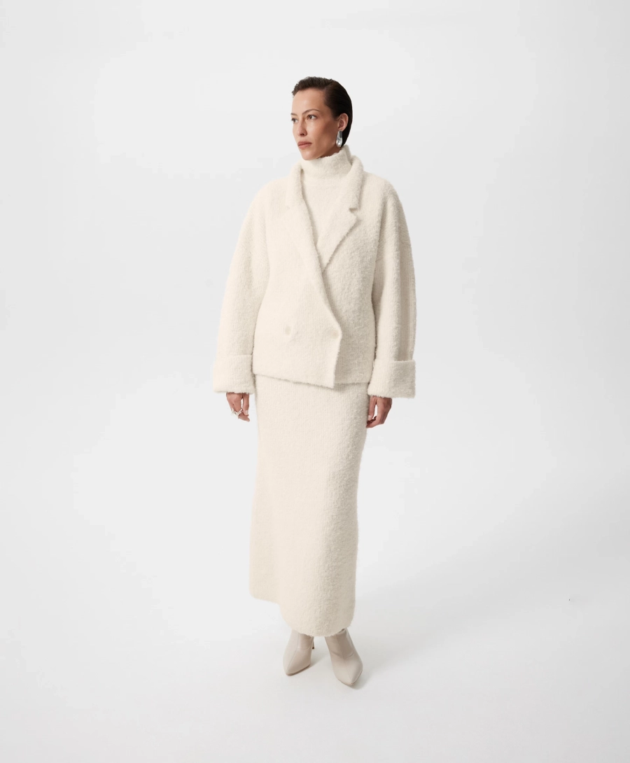 Кардиган вязаный оверсайз GLVR, цвет: молочный, 225G33GAC3501 купить онлайн