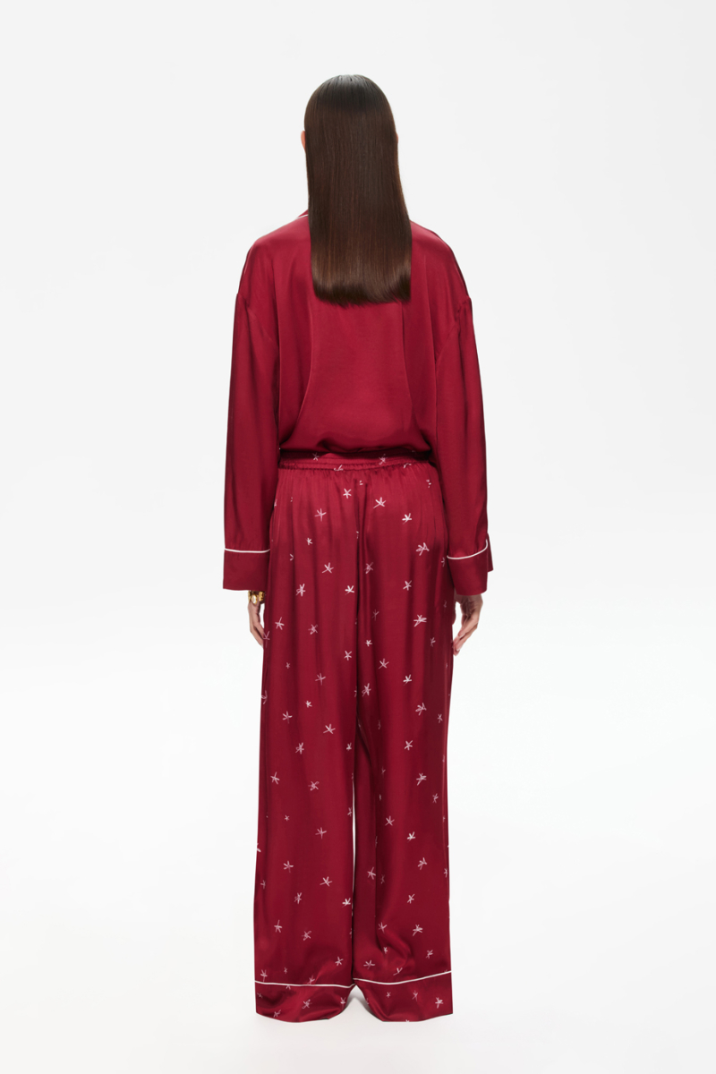 Брюки пижамные с принтом DREAMS BY ALENA AKHMADULLINA, цвет: красный,  купить онлайн