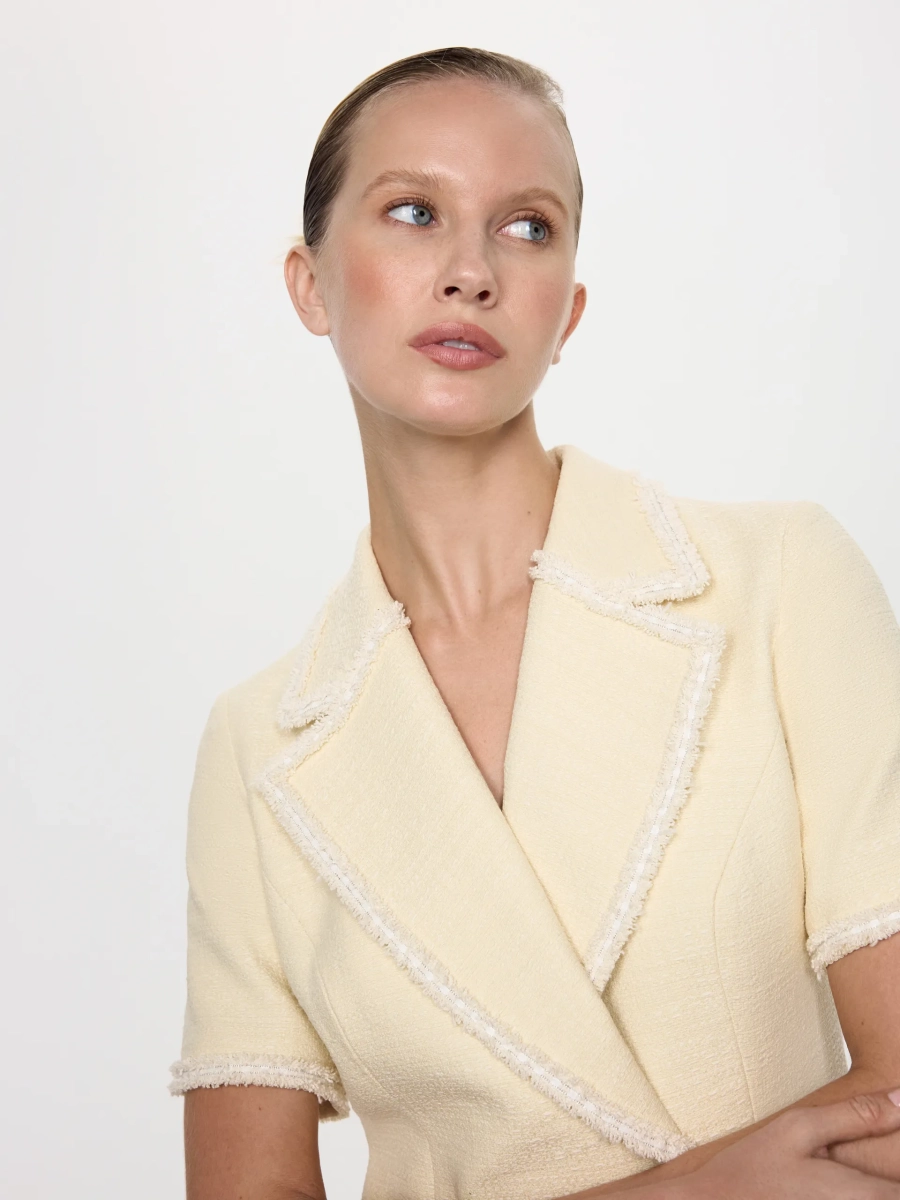 Платье твидовое ANNA PEKUN, цвет: Желтый, 20.2039.200 купить онлайн