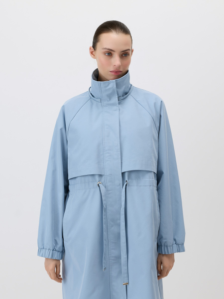 Плащ на кулиске с капюшоном Conso, цвет: голубой, SL 260119 - голубой купить онлайн
