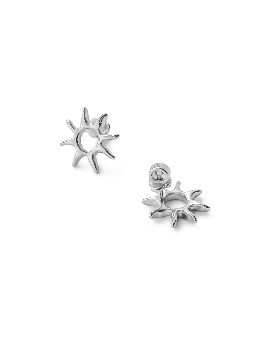 Серебряные серьги-пусеты «Солнце» SBLESKOM, цвет: серебро, 12069 купить онлайн