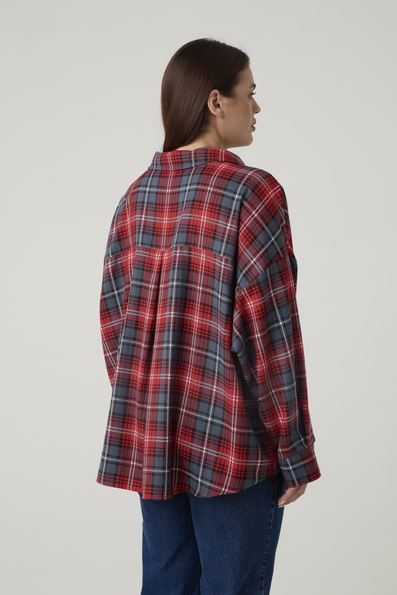 Рубашка оверсайз в клетку