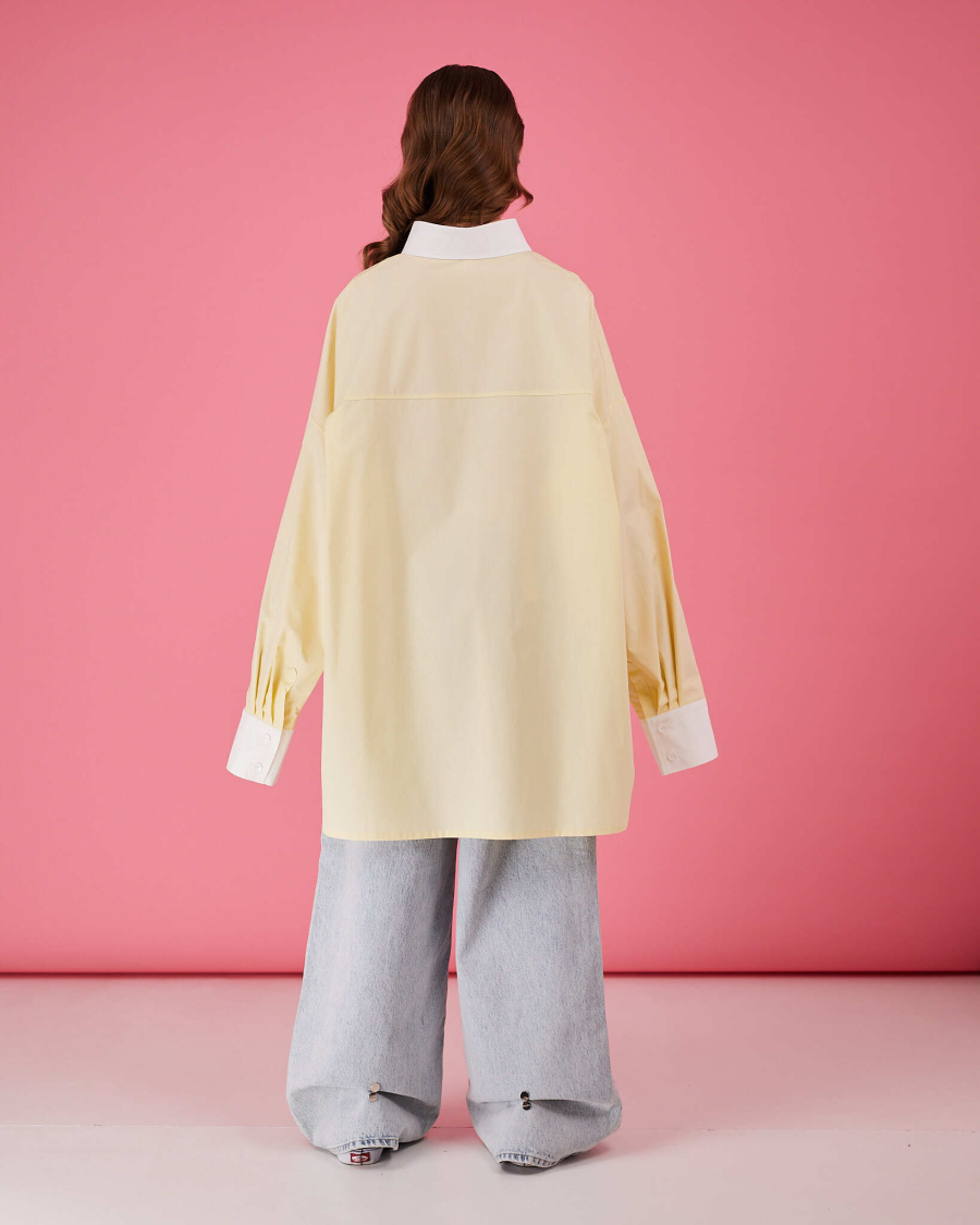 Рубашка макси оверсайз #23 TABOO, цвет: Желтый, Rub23 купить онлайн