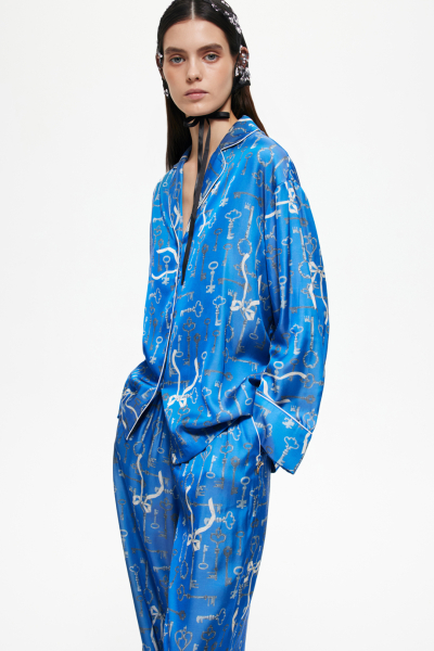 Блузка пижамная с принтом DREAMS BY ALENA AKHMADULLINA, цвет: голубой, 225102050204512/211000 купить онлайн