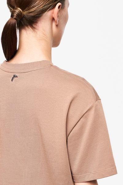 Хлопковая футболка DREAMS BY ALENA AKHMADULLINA, цвет: бежевый, 225103120404248/419000 купить онлайн