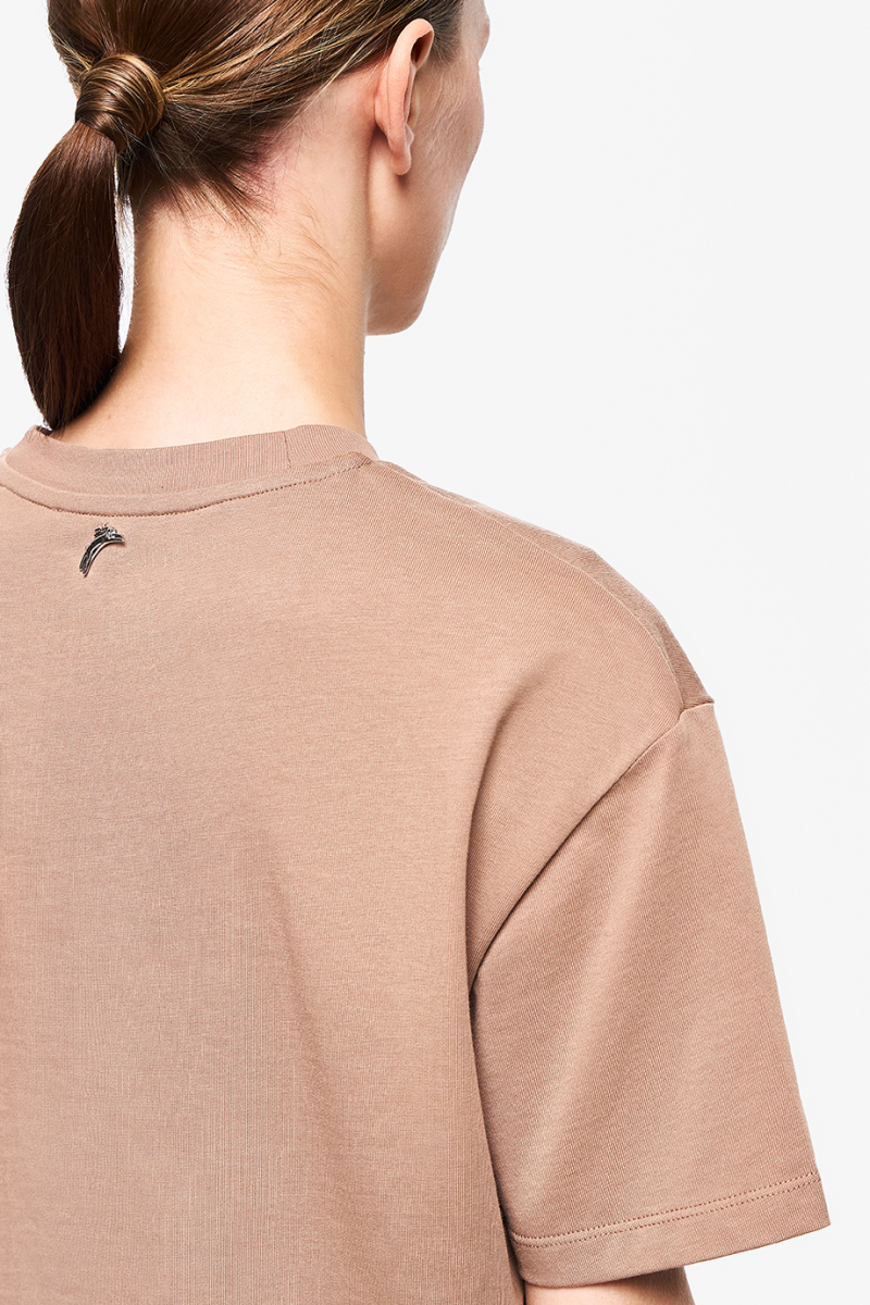 Хлопковая футболка DREAMS BY ALENA AKHMADULLINA, цвет: бежевый, 225103120404248/419000 купить онлайн