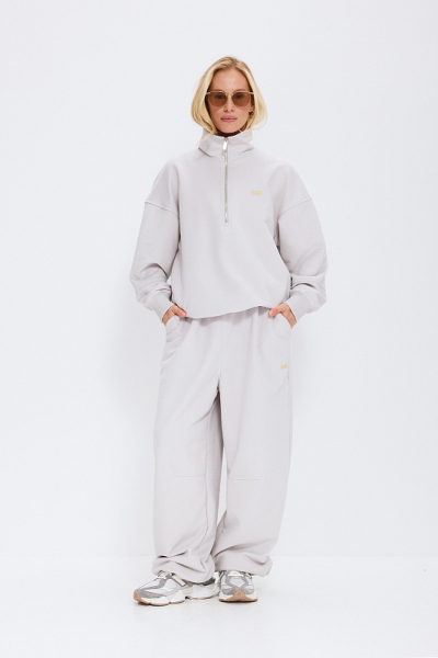 Свитшот из бархатистого хлопка ABDA, цвет: туман, 912601402909 купить онлайн