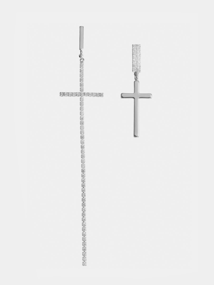 Серьги shiny cross