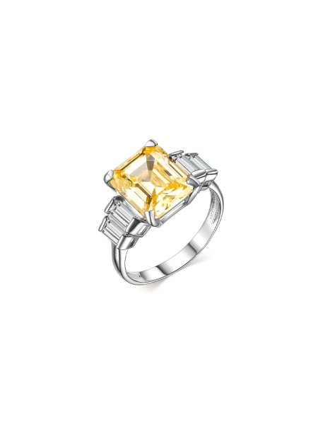 Кольцо «TOSYA PREMIUM» с желтым фианитом Diamond