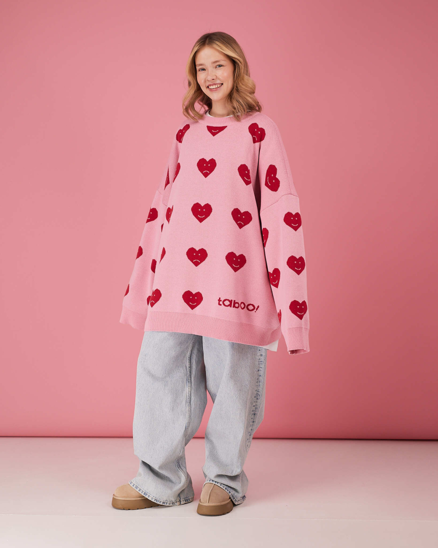 Свитер Сердце 24/7 TABOO, цвет: розовый, SVHeartP купить онлайн
