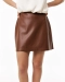Юбка LEATHER SKIRT BROWN YONS, цвет: коричневый,  со скидкой купить онлайн