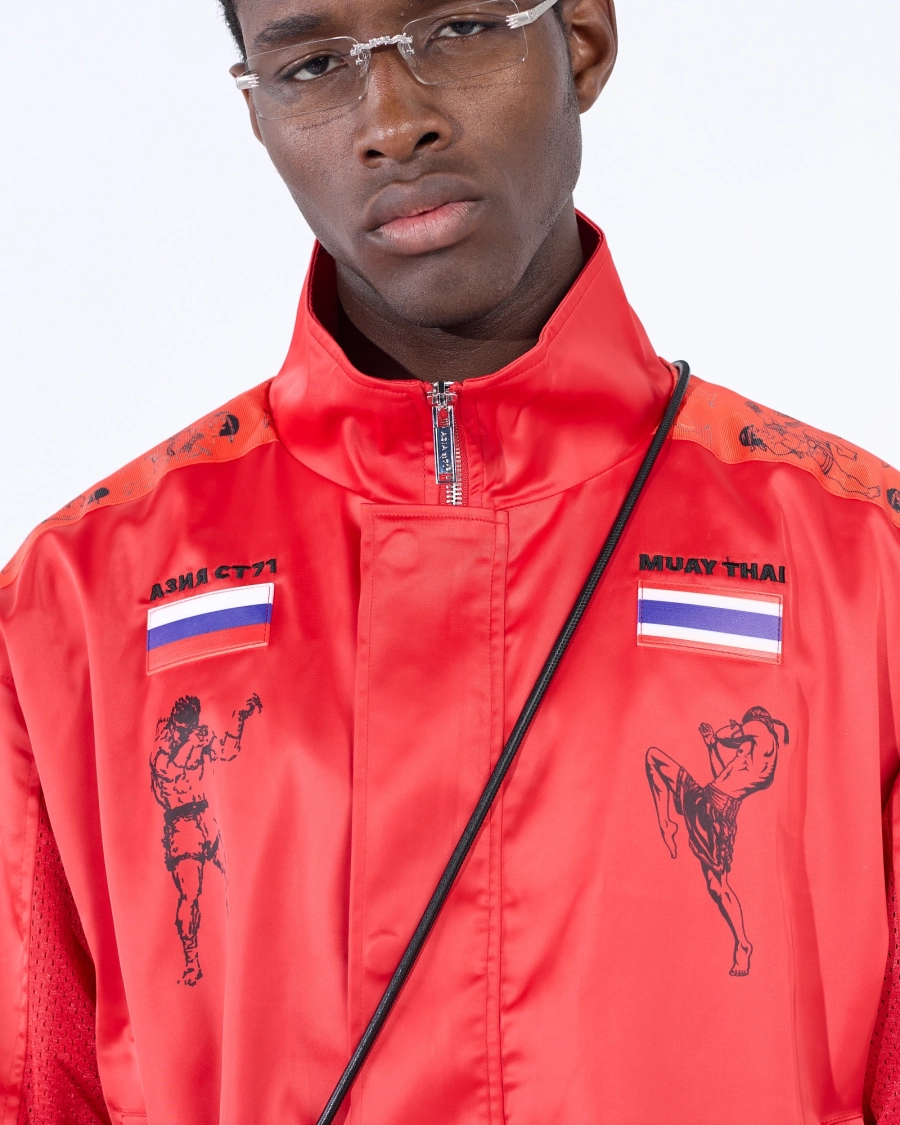 Костюм мужской МУАЙ-ТАЙ ASIA ST 71, цвет: красный, Ast71.suit-Thai-red купить онлайн