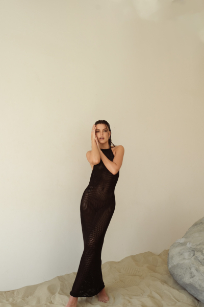 Платье-сетка НИ ИМЕНИ, НИ ПОХОЖИХ, цвет: Черный, 00-00000084 купить онлайн