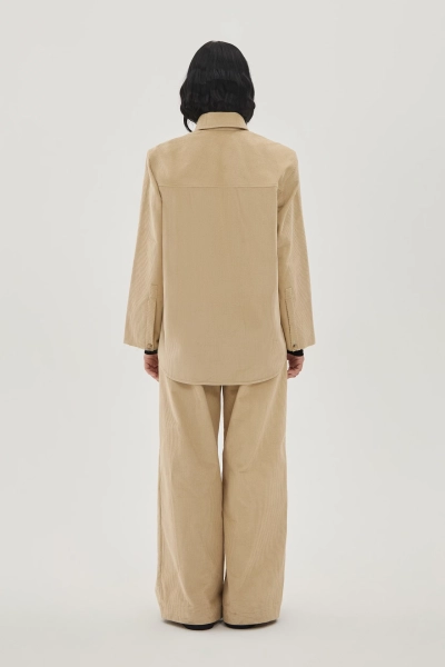 Рубашка с расширенным плечом UNKE, цвет: Светло-бежевый, 2601SH003C_BE купить онлайн