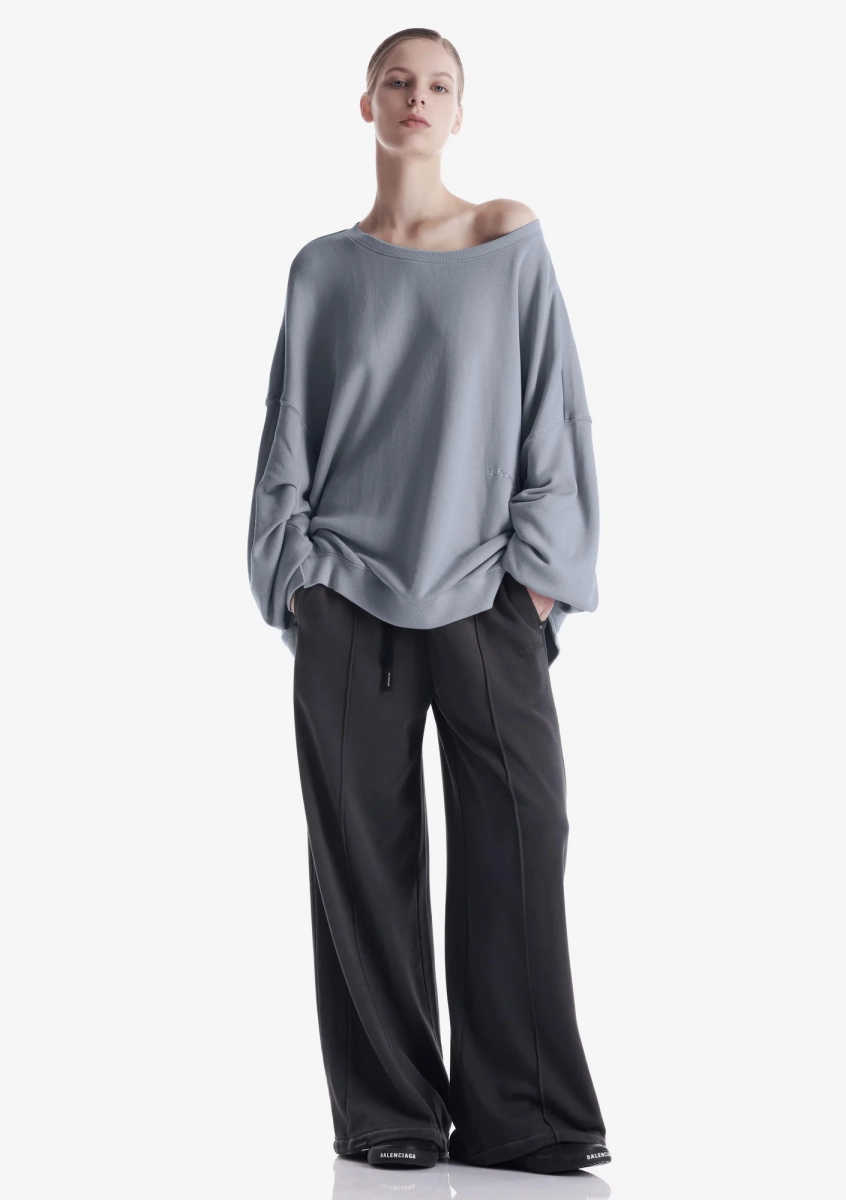 Свитшот с боковыми разрезами KRAKATAU, цвет: голубой, Fw124-63 купить онлайн