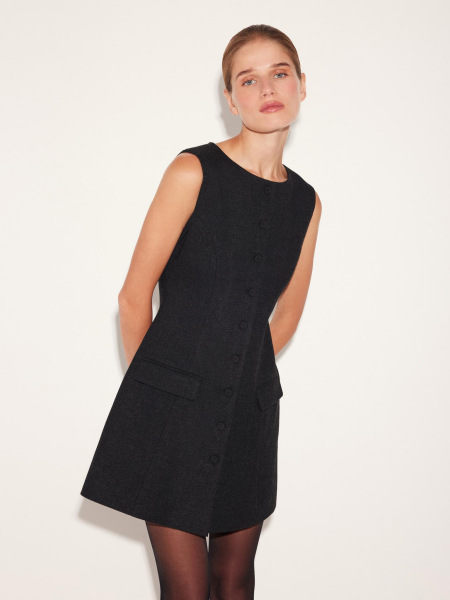 Платье на пуговицах Chaika, цвет: графитовый, AW25DR01-14 купить онлайн