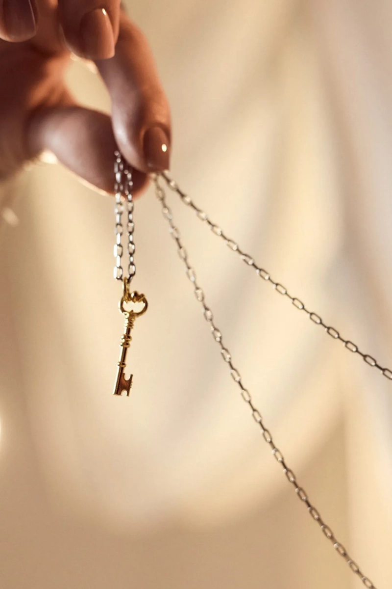 Серебряная подвеска «Счастья ключ» mini gold SBLESKOM, цвет: позолота, 22217 купить онлайн