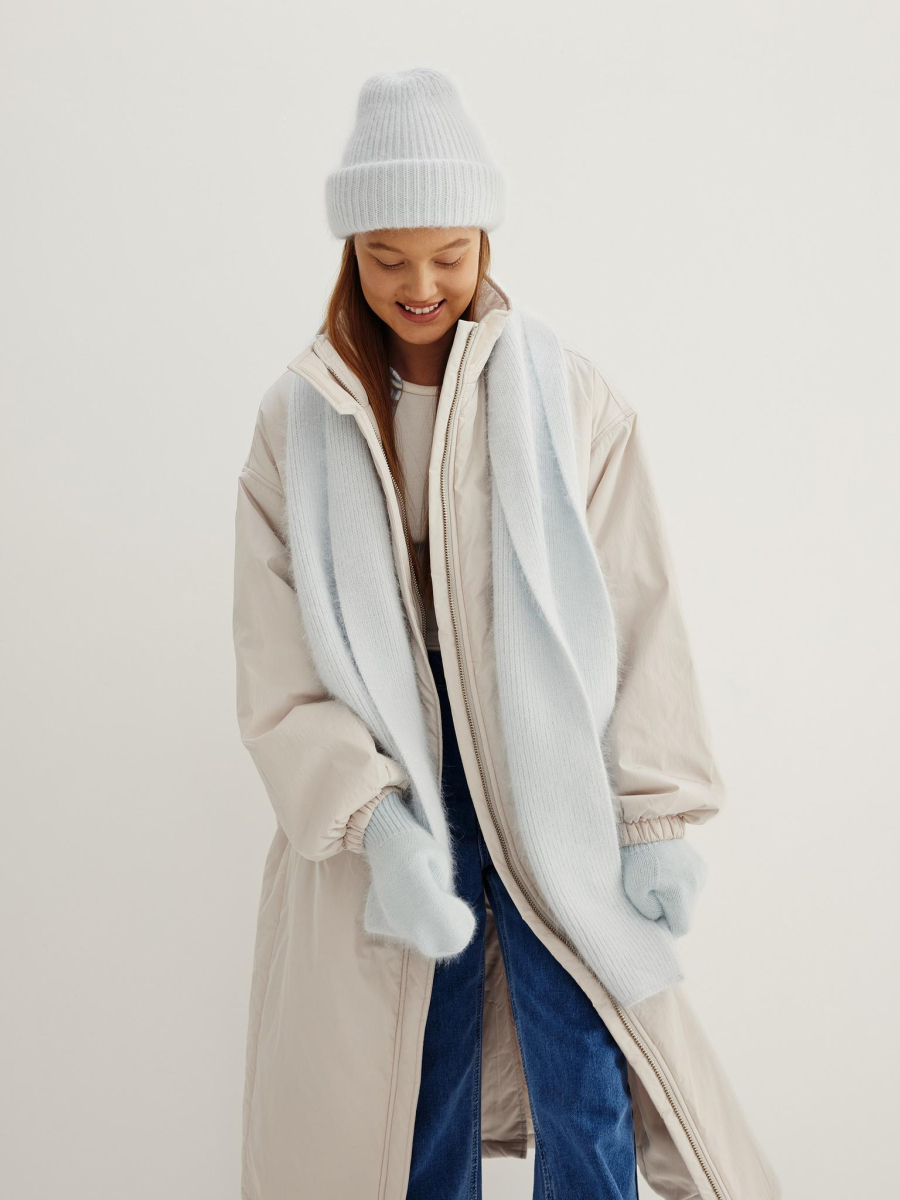 Варежки из ангоры Chaika, цвет: светло-голубой VR-37 купить онлайн