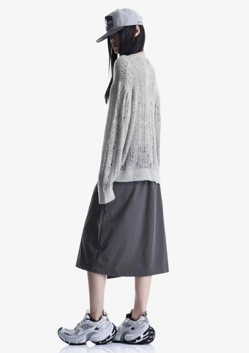 Свитер с круглым вырезом KRAKATAU, цвет: серый меланж, Sw46-21 купить онлайн