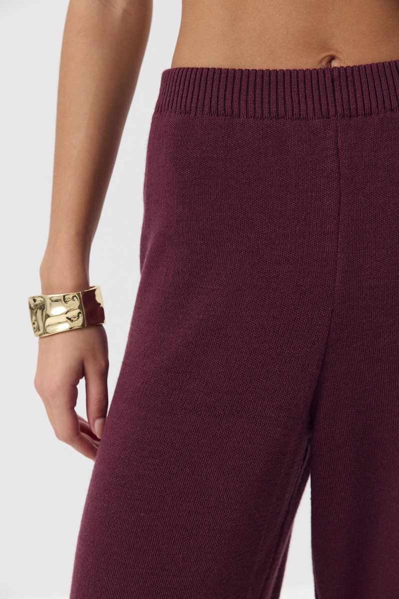 Брюки - джоггеры вязаные с шерстью Charmstore, цвет: сливовый, 301-40098-680 купить онлайн