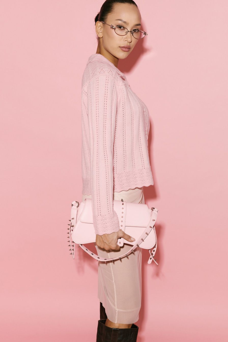 Кардиган с отложным воротником TOPTOP, цвет: розовый, TT.051.18934.300 купить онлайн