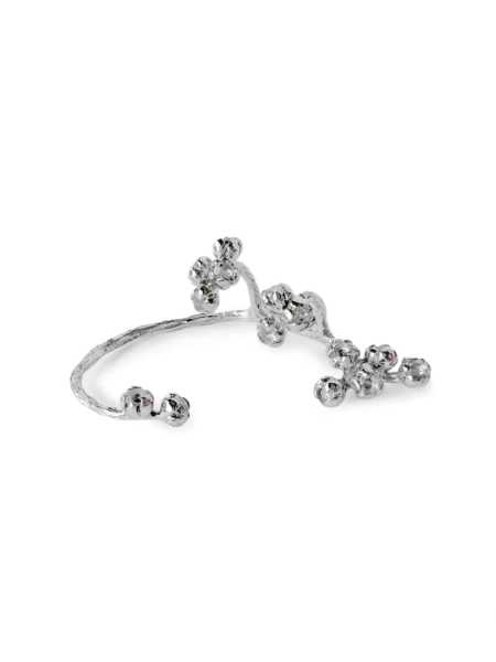 Серебряная серьга-кафф кувшинки «Васюганские болота» SBLESKOM, цвет: серебро, 12244 купить онлайн