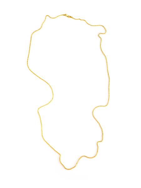 Серебряная цепочка «Пузыри» с гранями с позолотой