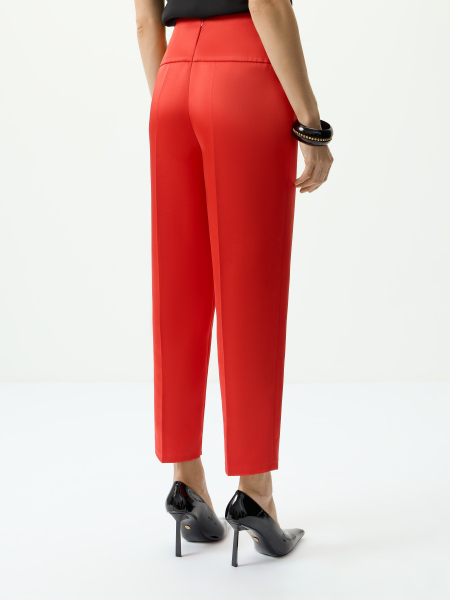 Брюки укороченные с шелковистым блеском Conso, цвет: красный, PT 250965 - красный купить онлайн