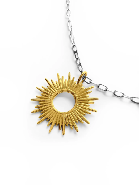 Серебряное колье "Helios" gold