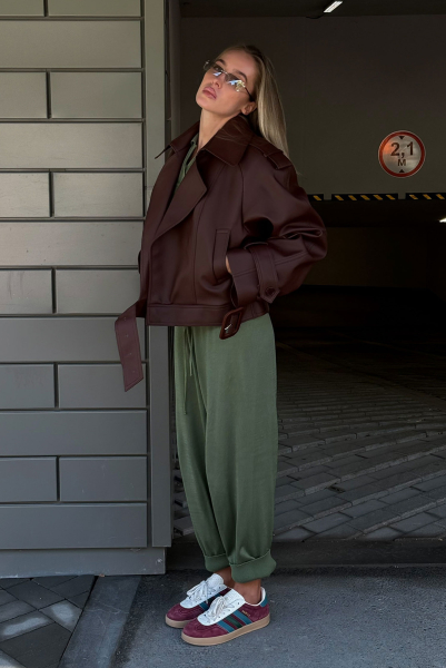 Брюки джоггеры вязаные LIGHT GREEN Label .B, цвет: light green, Kn.11.4.3238LGRN купить онлайн