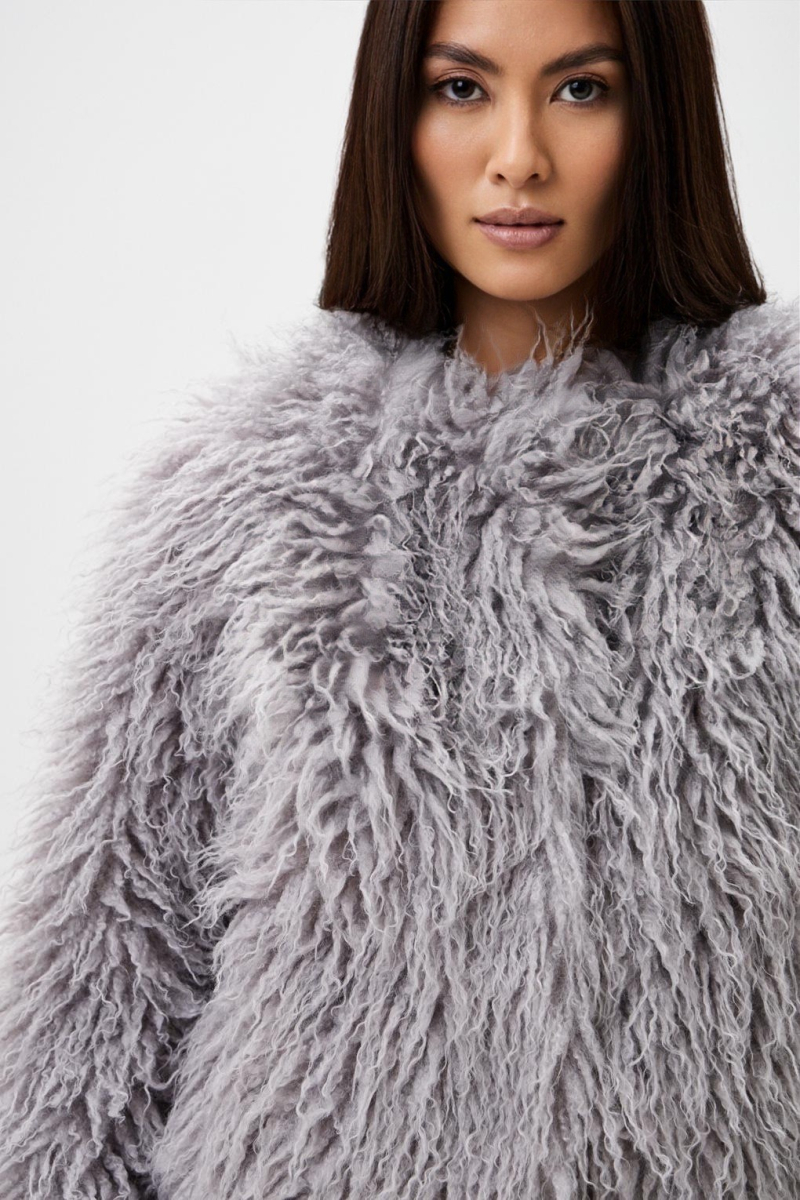 Шуба LAVA ENEVOO, цвет: серый, 03200 купить онлайн