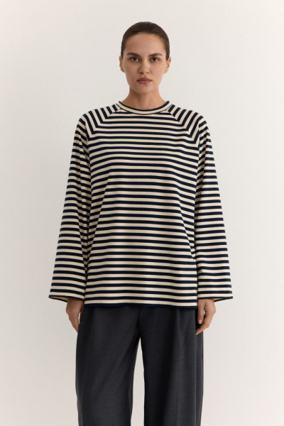 Лонгслив из смесового хлопка