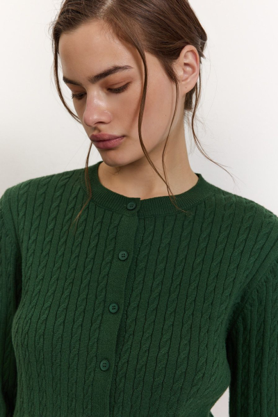 Кардиган из смесовой вискозы TOPTOP, цвет: зеленый, TT.051.17723.500 купить онлайн