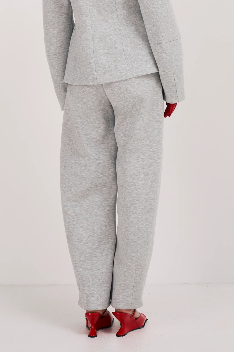 Брюки из трикотажного модала Ricoco, цвет: серый меланж,  купить онлайн