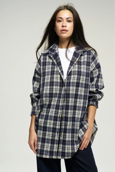 Рубашка в клетку Dark Blue