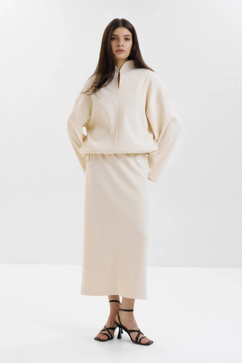 Прямая юбка marte, цвет: бежевый,  купить онлайн