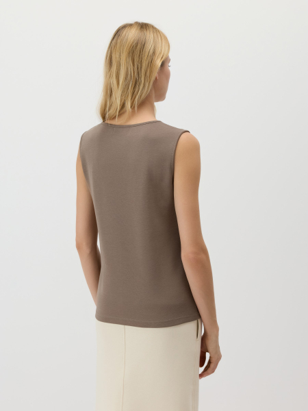 Топ с широкими бретелями из неофутера Conso, цвет: коричневый,  купить онлайн
