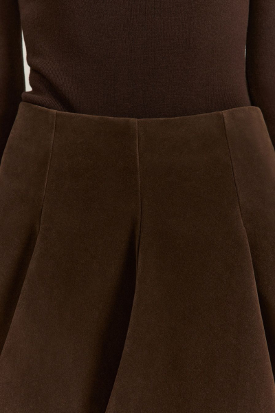 Юбка из экозамши TOPTOP, цвет: коричневый, TT.070.18774.700 купить онлайн