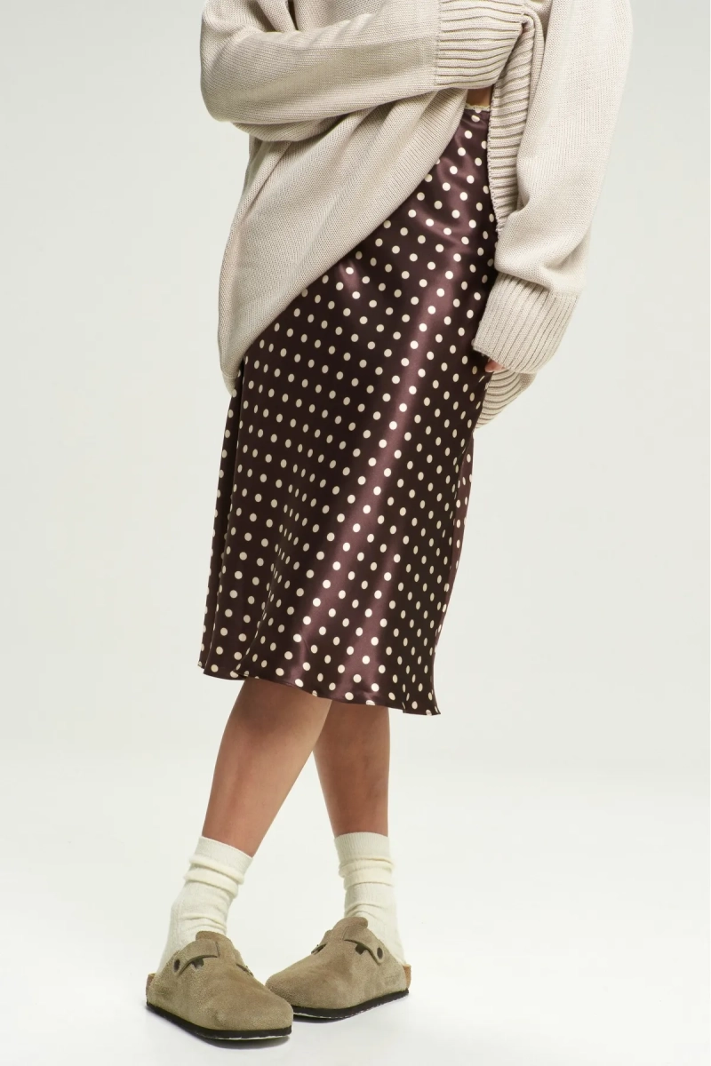 Юбка с тесьмой в горох Choco