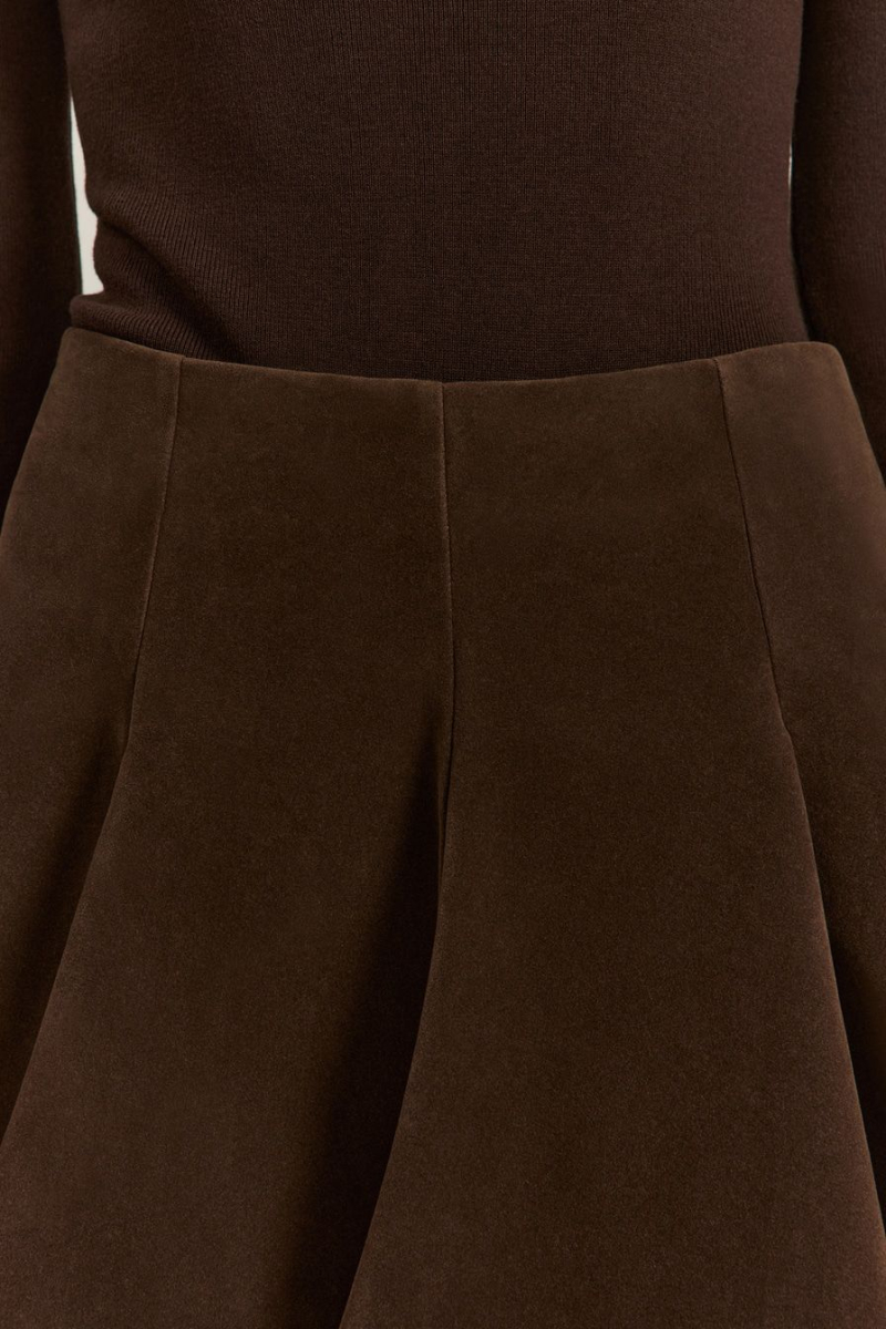 Юбка из экозамши TOPTOP, цвет: коричневый, TT.070.18774.700 купить онлайн