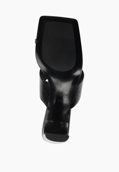 Мюли из натуральной кожи SBALO, цвет: Черный SJD6 купить онлайн