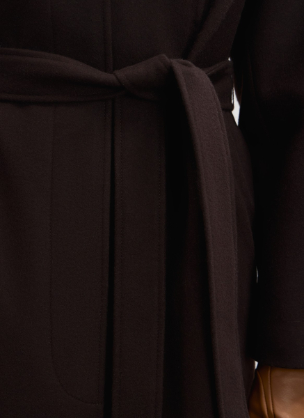 Пальто с объемным рукавом из шерсти и кашемира