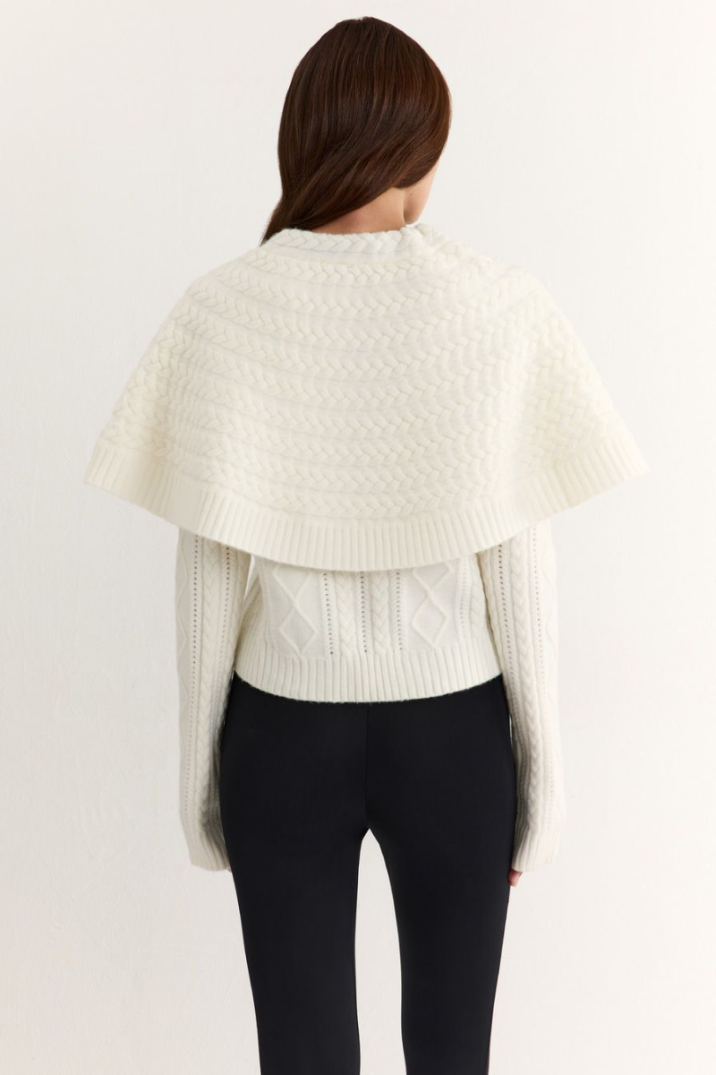 Кардиган с пелериной TOPTOP, цвет: молочный, TT.051.18366.120 купить онлайн