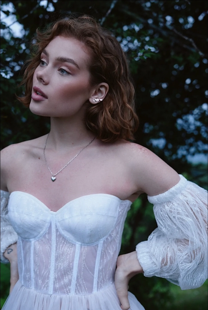 Серебряное колье сердце "Bubble" SBLESKOM, цвет: серебро, 11158 купить онлайн