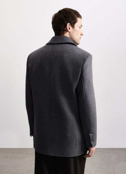 Полупальто-бушлат из шерсти ALL WE NEED, цвет: серый, 2603M5163-03 купить онлайн