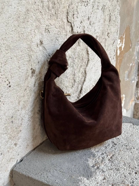 Сумка HOBO brand salad, цвет: florentia medium suede milk cioccolato  купить онлайн
